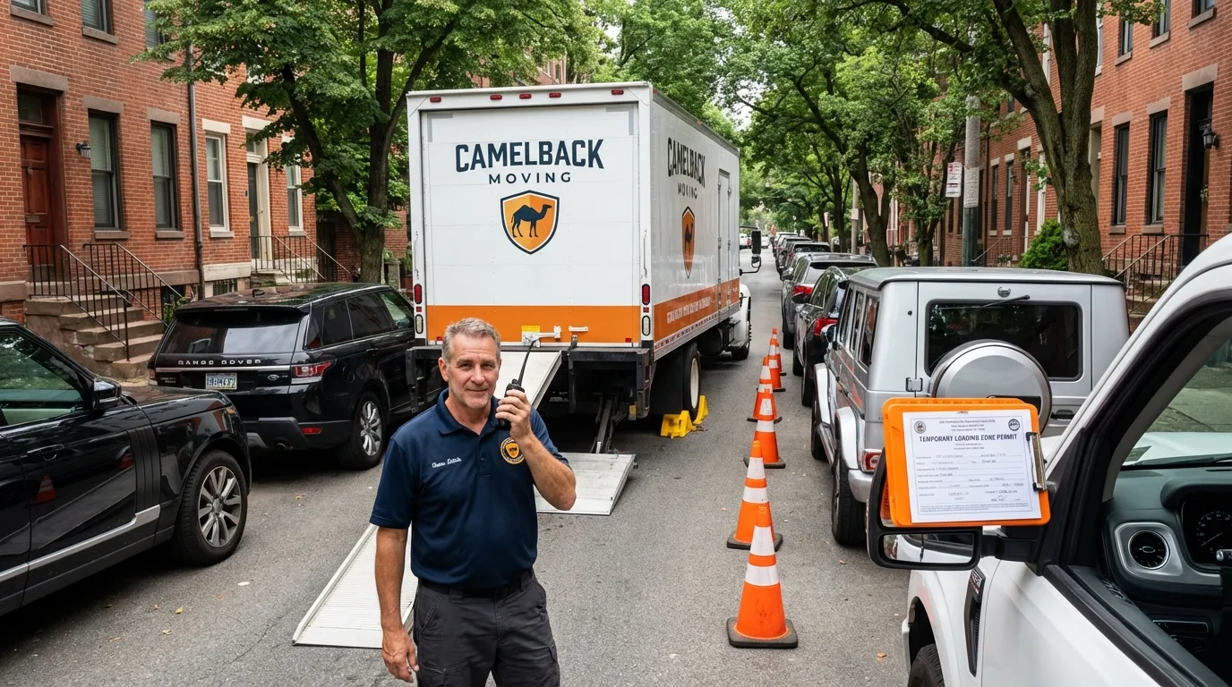 City street loading permit setup in East Greenville, PA